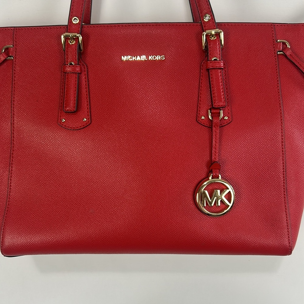 Michael Kors Large Red Tote Bag - Picture 2 of 10